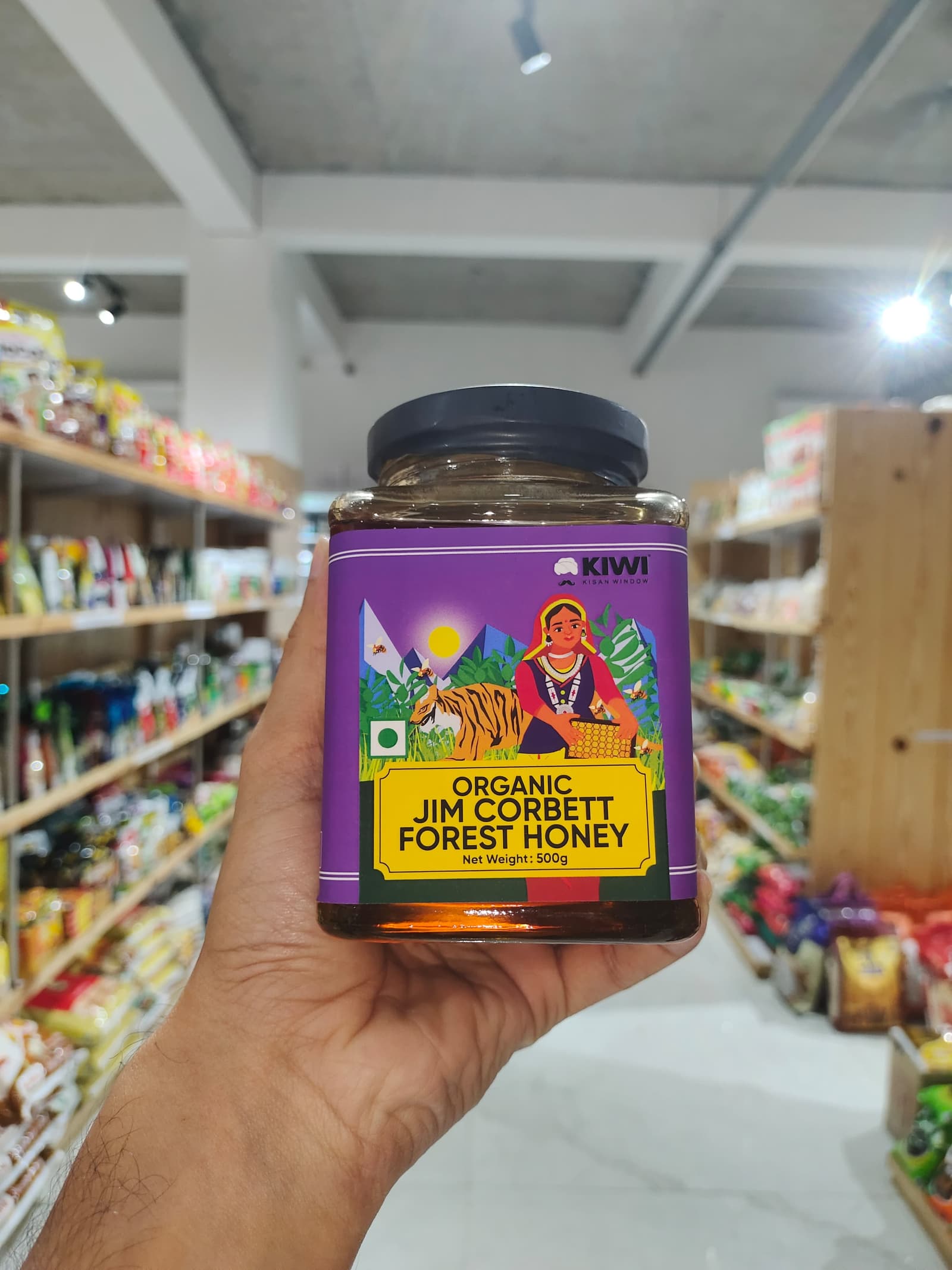 KIWI Kisan Window Organic Jim Corbett Forest Honey 500g - Popular Grocery Product in Dehradun